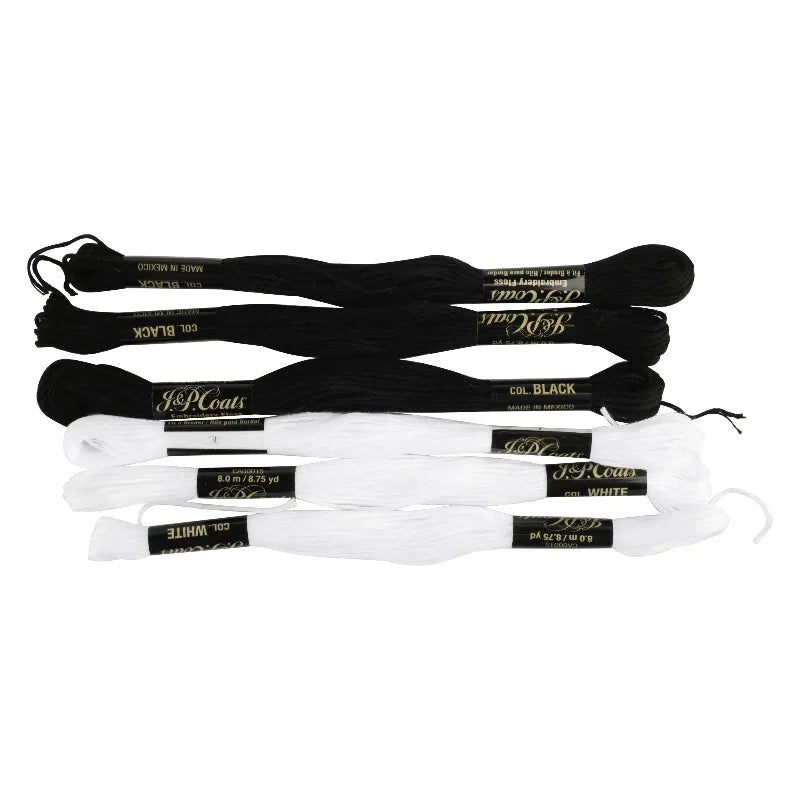 Black & White Embroidery Floss Value Pack 8.75 Yds