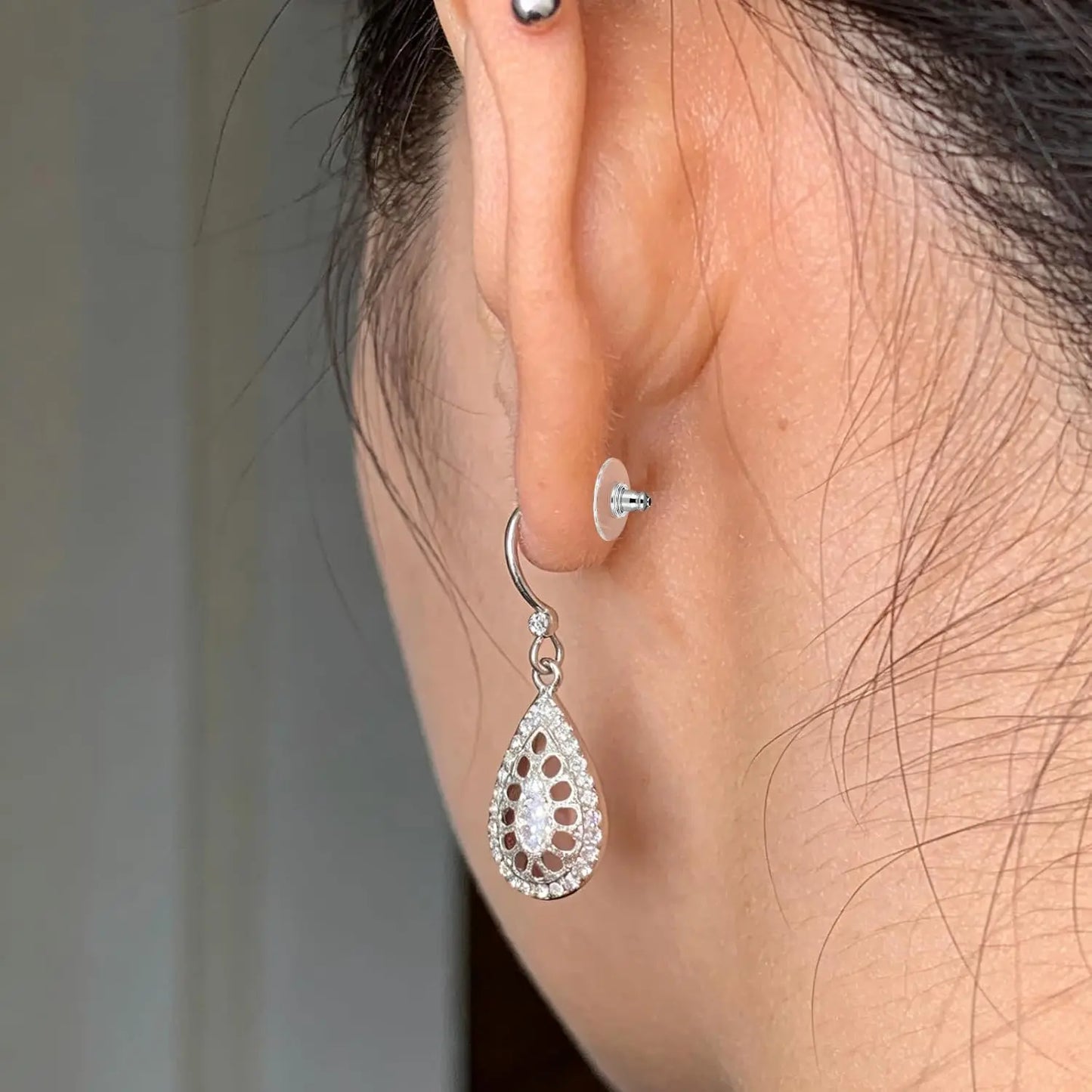 20 Pcs Silver Earring Backs