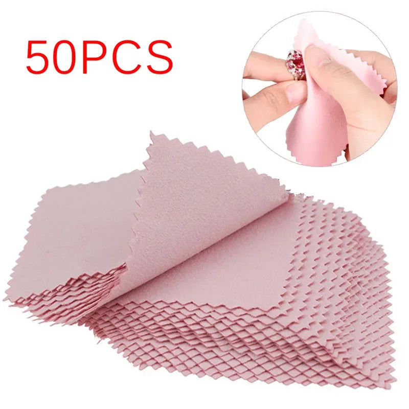 50 PCS Silver Polishing Cloth