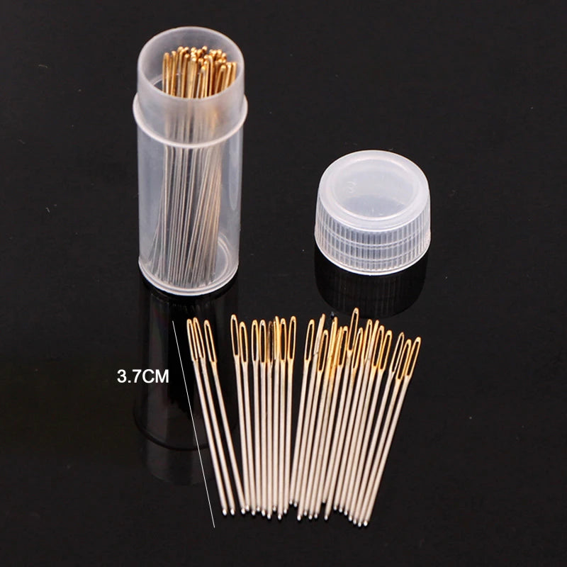 30 PCS Cross Stitch Needles Gold Tail Needle Blunt Embroidery Needle