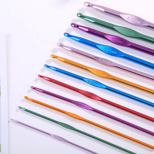 8 Pcs Metal Handle Crochet Hooks