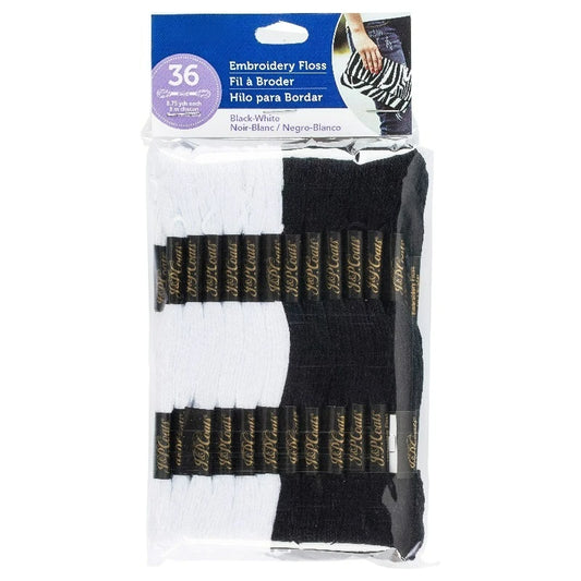 Black & White Embroidery Floss Value Pack 8.75 Yds