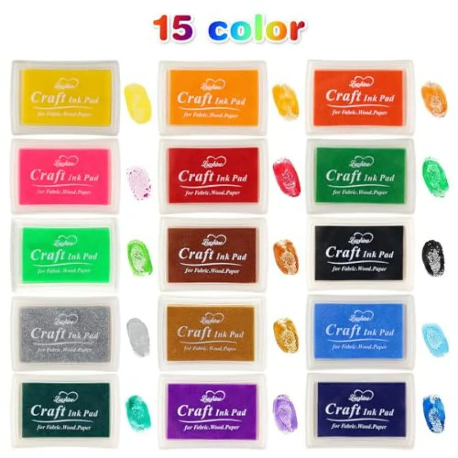 15 Color Craft Ink Pad for Stamps