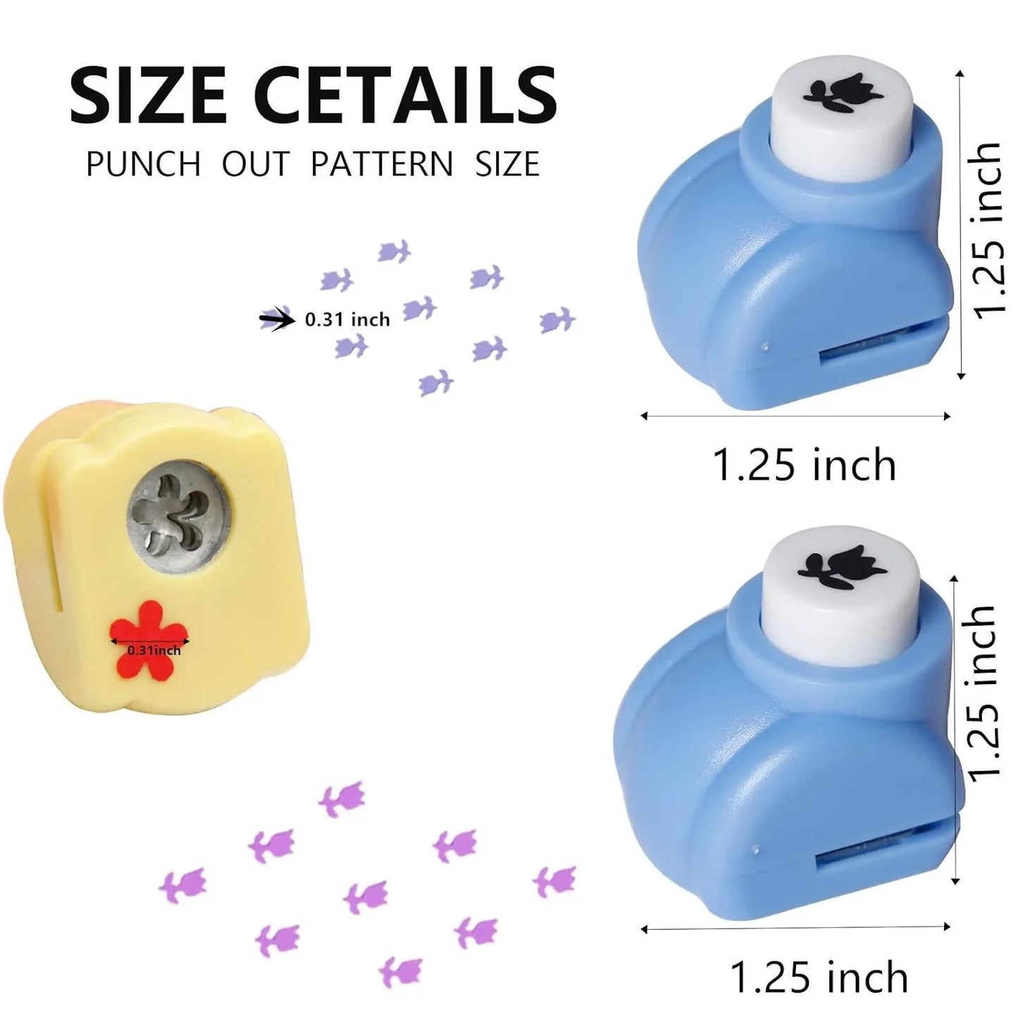 12-piece craft hole punching shape set