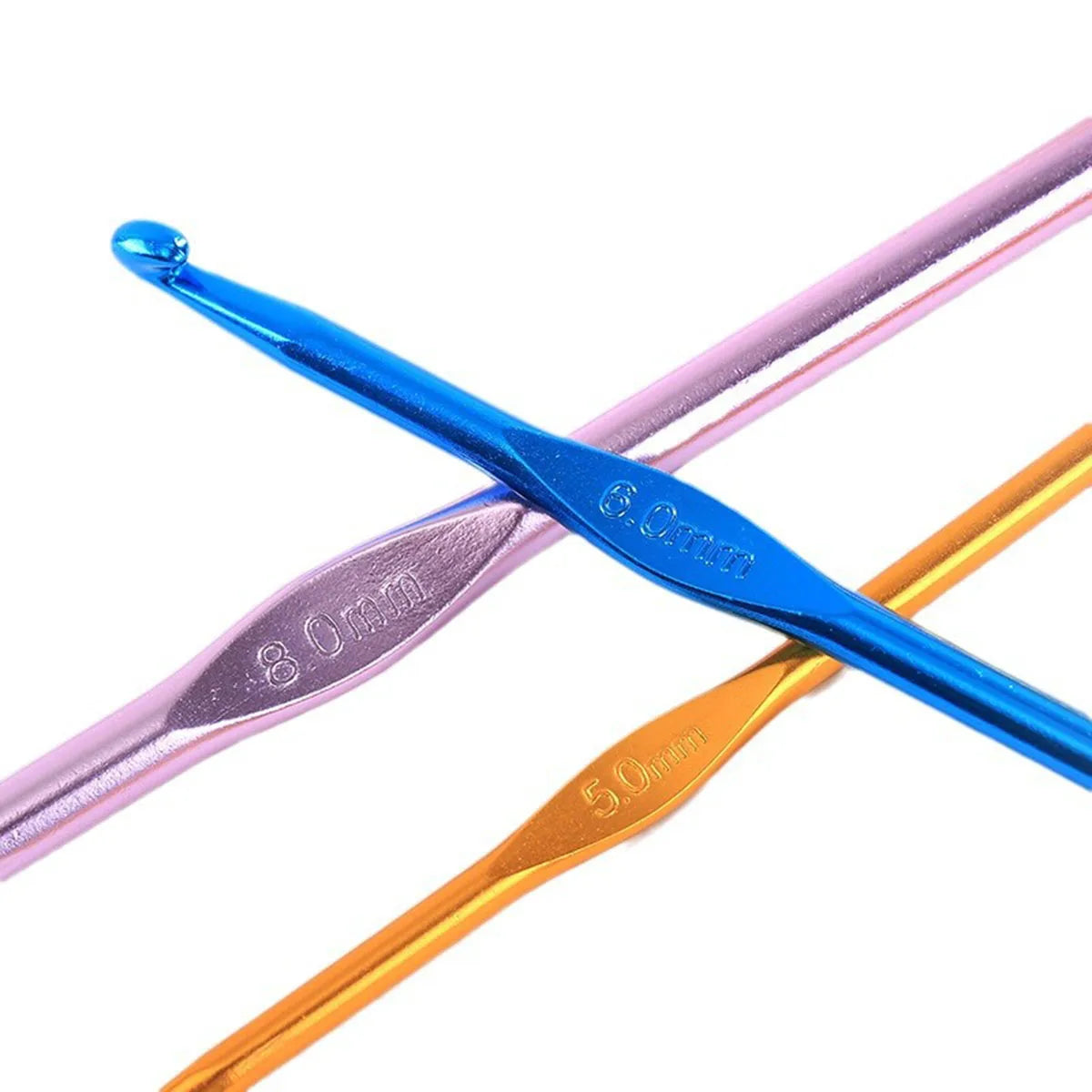 8 Pcs Metal Handle Crochet Hooks