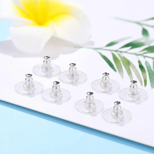 20 Pcs Silver Earring Backs