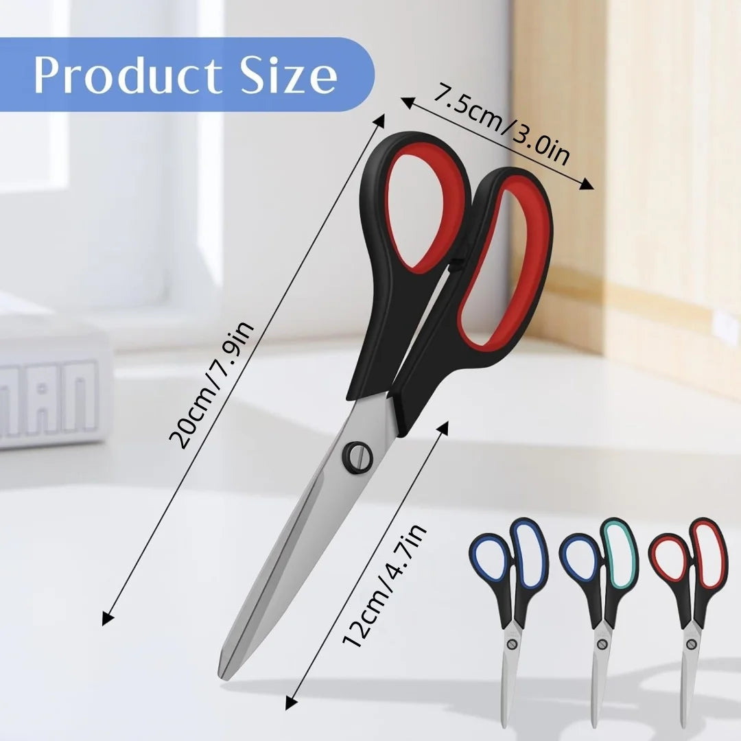 3pcs Heavy Duty Scissors with Ultra Sharp Blades and Comfort Grip Handles