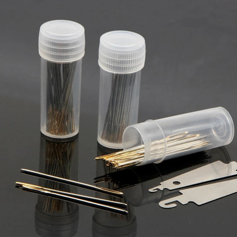 30 PCS Cross Stitch Needles Gold Tail Needle Blunt Embroidery Needle